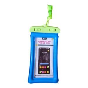 NEW IPX7 Universal Waterproof Locking Phone Case in Blue/Green